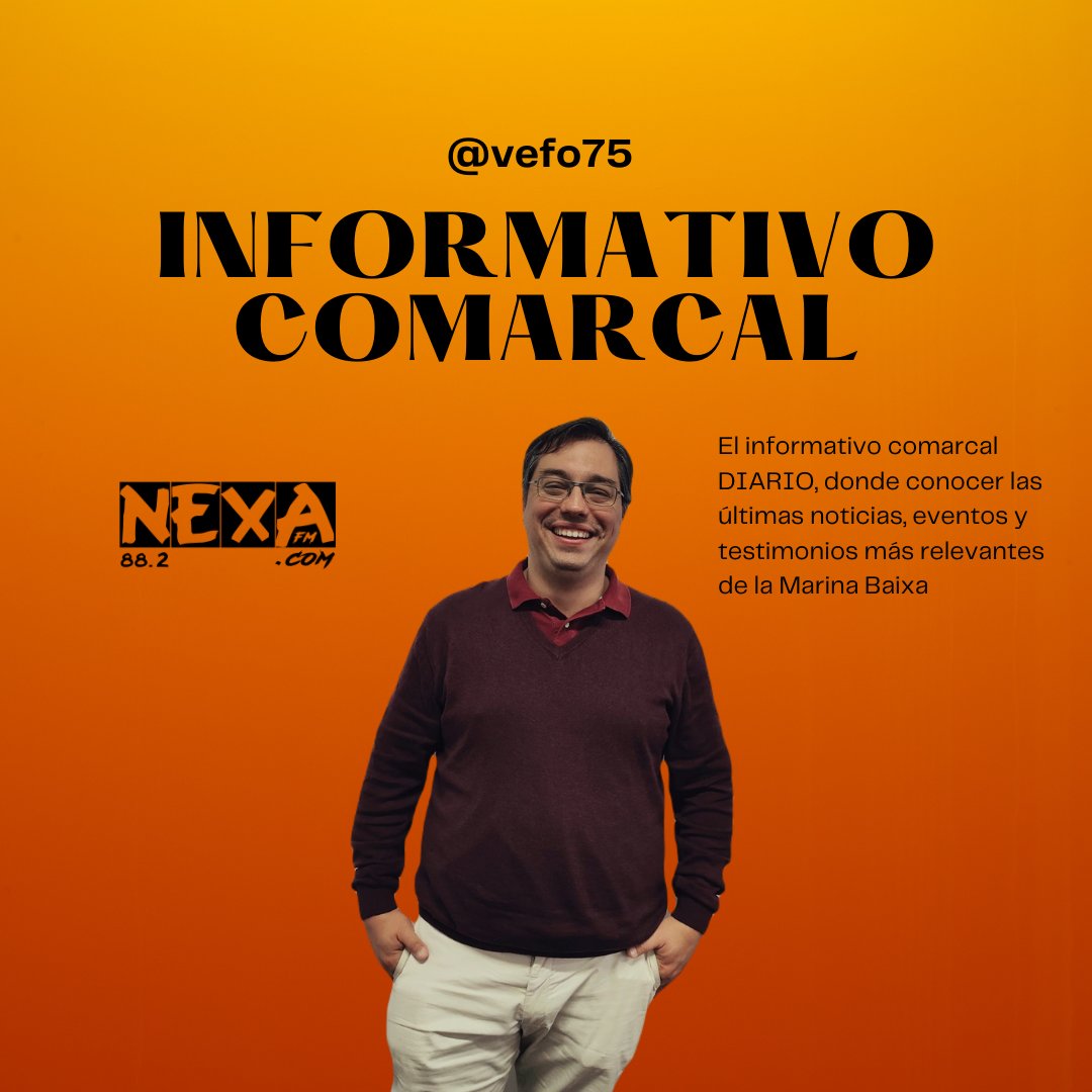 nexa_fm's tweet photo. 🆕📢INFORMATIVO LOCAL Y COMARCAL | 24-03-22 con @vefo75
🟠Temáticas tratadas: #PremisAltea calientan motores, #Benidorm garantiza la calidad del agua de su red de potable, entre otros...
Informativo completo ⬇️
https://t.co/WOOjIA3zd5 https://t.co/1keFXulEnE