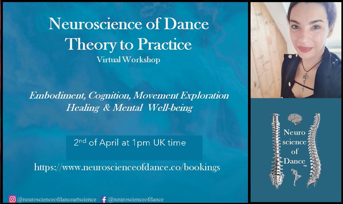 Neurosciofdance's tweet photo. Book it at: https://t.co/tTlie1b3zX
#dance #dancescience #danceneuroscience #science #neuroscience #danceclass #dancelearning https://t.co/W6m74CKY1i