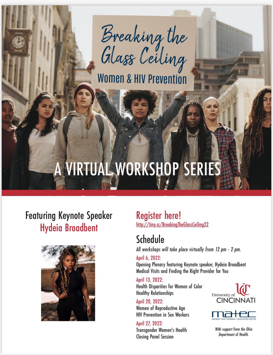 UC_MATEC's tweet photo. Join us for a virtual workshop series! This year's prevention summit is all about WOMEN and HIV prevention. Register here: https://t.co/A81Ye3CPTD https://t.co/nIgtjfLdLM
