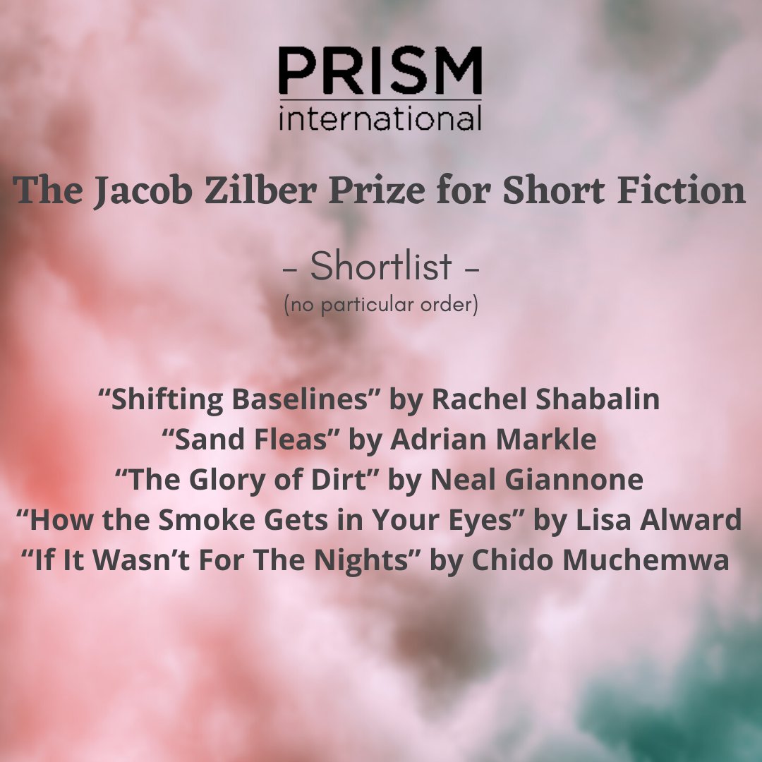 Here are the shortlisted stories from The Jacob Zilber Prize for Short Fiction Contest judged by Heather O’Neill @lethal_heroine We’re one step closer to naming our winners! Full details on the PRISM site: prismmagazine.ca/2022/03/24/sho… #jacobzilberprize #fiction #contest
