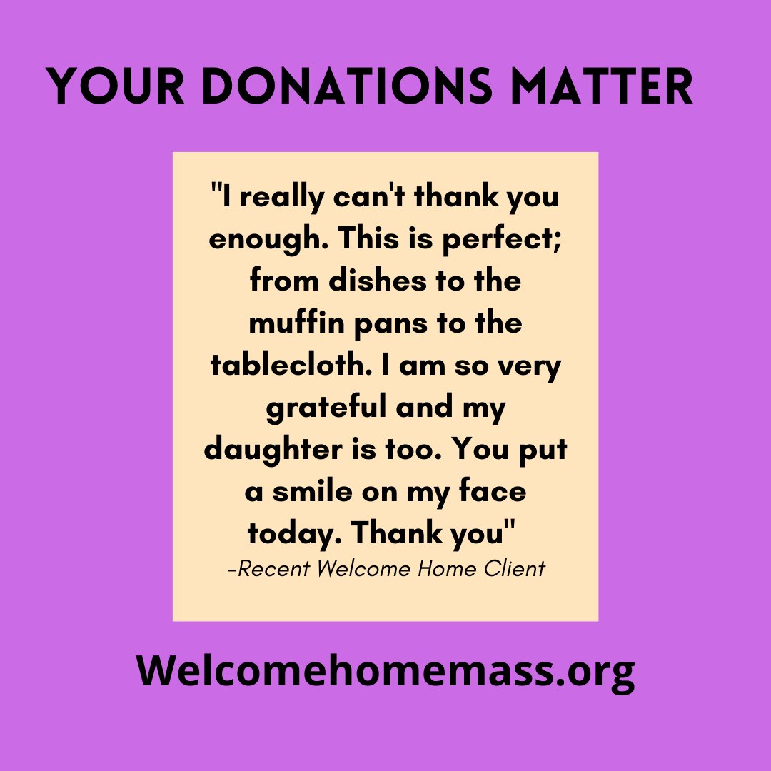 Welcomehomemass's tweet photo. Do you have plates, muffin trays or other home goods to spare? Consider donating them to us. We'll get them into the homes of others right away. #givingfeelsgood #payitforward #homelesstohomes #everyonedeservesahome https://t.co/1jY4Ss2cvs