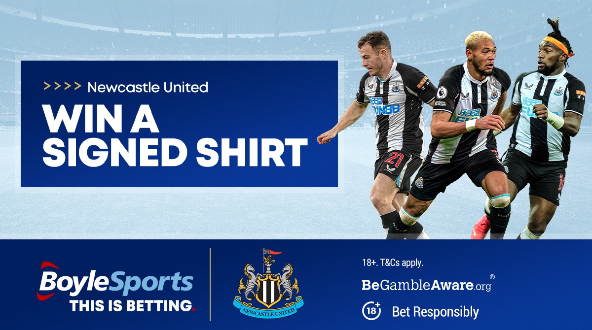 BoyleSports's tweet photo. 🚨 WIN a signed @NUFC shirt 🚨

✔️ To enter: 

👤 Tag a friend
🔄 RT &amp; FOLLOW BoyleSports

⚫️⚪️ #NUFC #NUFCFans https://t.co/QqAi3jaqsY