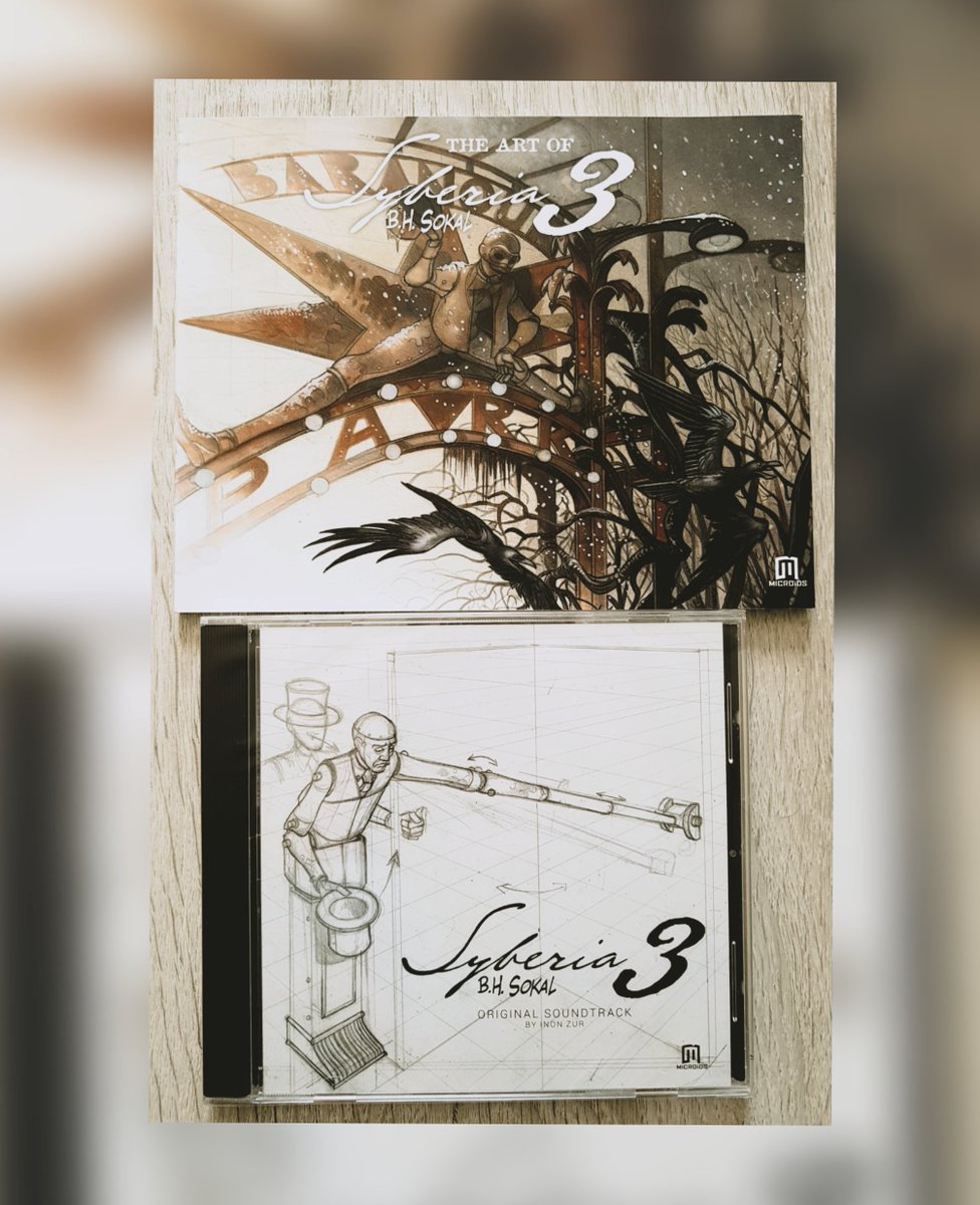 MlleSolenya's tweet photo. Petite réception du jour 🥰 On agrandit ses petits trésors 💕
The art of Syberia 3 et L'album original soundtrack.
#syberia3 #syberia @Syberia #microid #collection https://t.co/yWPHzk7CfL