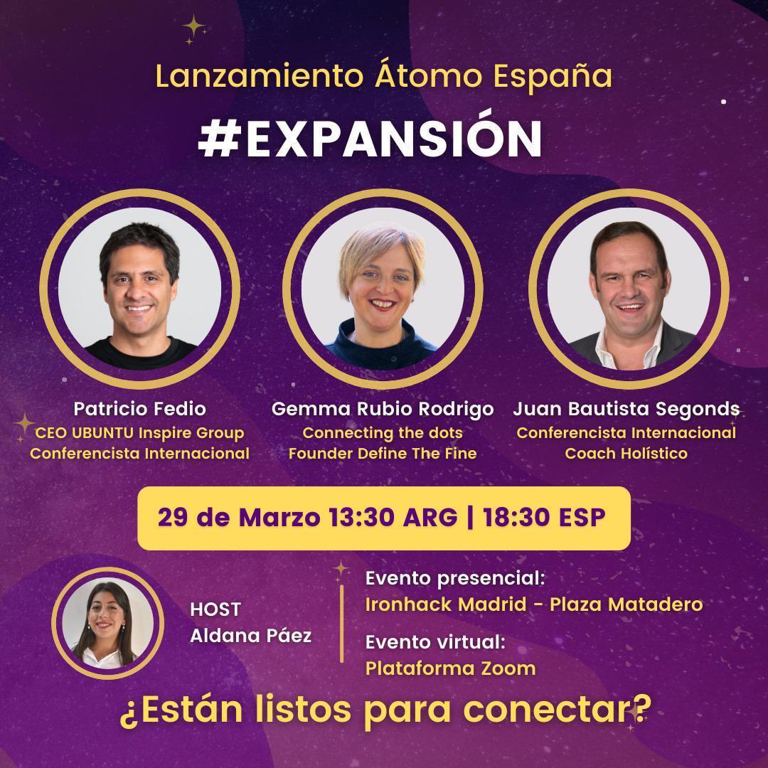 Floxie10's tweet photo. Atención #ArgentinosEnMadrid. Una seguidora, Aldana Paez (https://t.co/xI0vlQi8o5) lanza su productora en un evento presencial en madrid. Informes e inscripción: https://t.co/f6gfweUlth Evento gratuito! https://t.co/kK03x4IiJJ