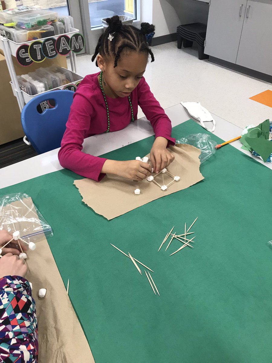 Last week we finished up our unit on 2D and 3D shapes. Students made some #sweet 3D shapes using marshmallows and toothpicks! Stay tuned to see how students will apply what they learned to make ROBOTS! #Classroom #teaching #iteachmath #learning