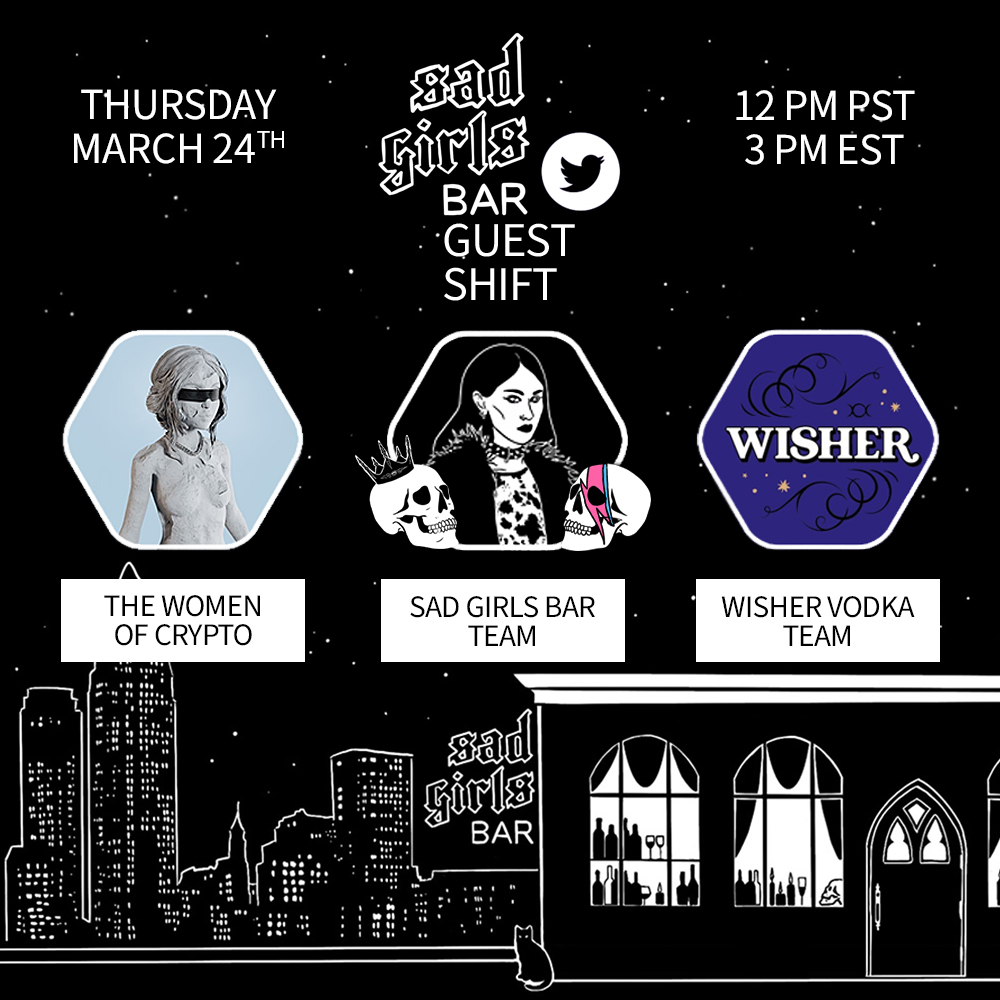emtastic_eth's tweet photo. Happy National Cocktail Day! 🍸 What is your favorite cocktail?? 🍸🧉🍹🍷🍺🧃🥤🍾🫖🍸

Join us tonight with @womenofcrypto_  and @sad_girls_bar to talk cocktails, Metaverse bars, some alphas &amp; what not.
 👀 Link TBA https://t.co/VcqqWbWAUE
