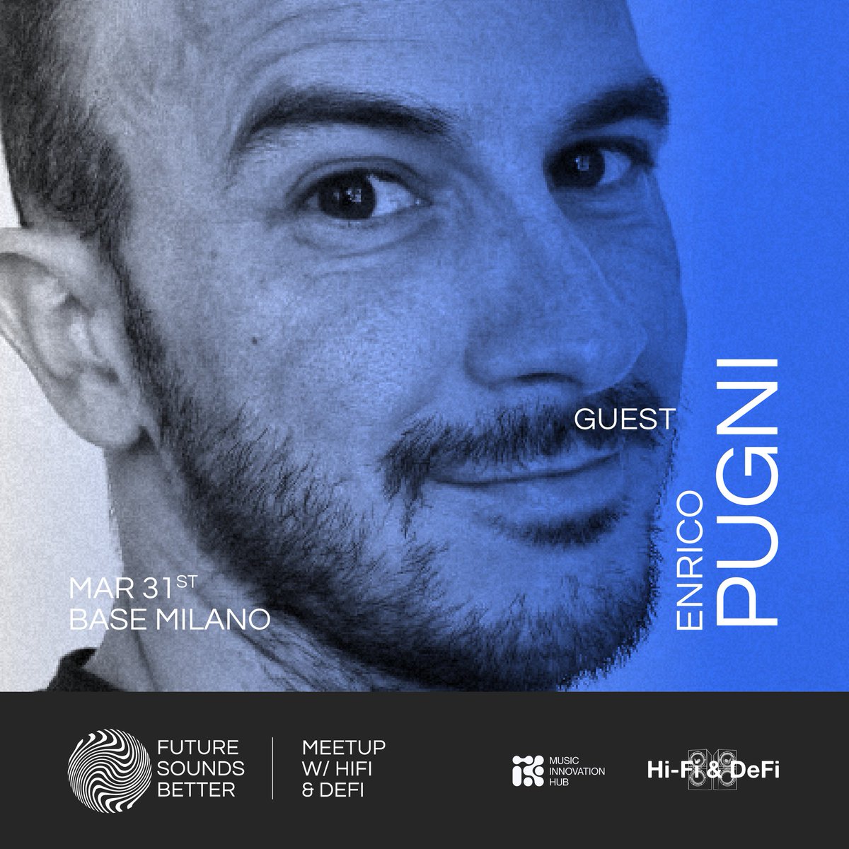 Partecipa al prossimo Future Sounds Better MeetUp w/HiFi &amp; DeFi! Parleremo di eventi nel metaverso e nuove soluzioni di ticketing con Enrico Pugni (Warner Music Italy) e Alberto Leanza (Wicket Events). 
Ingresso libero su registrazione: app.wicketevents.com/a4t38g/v81sej