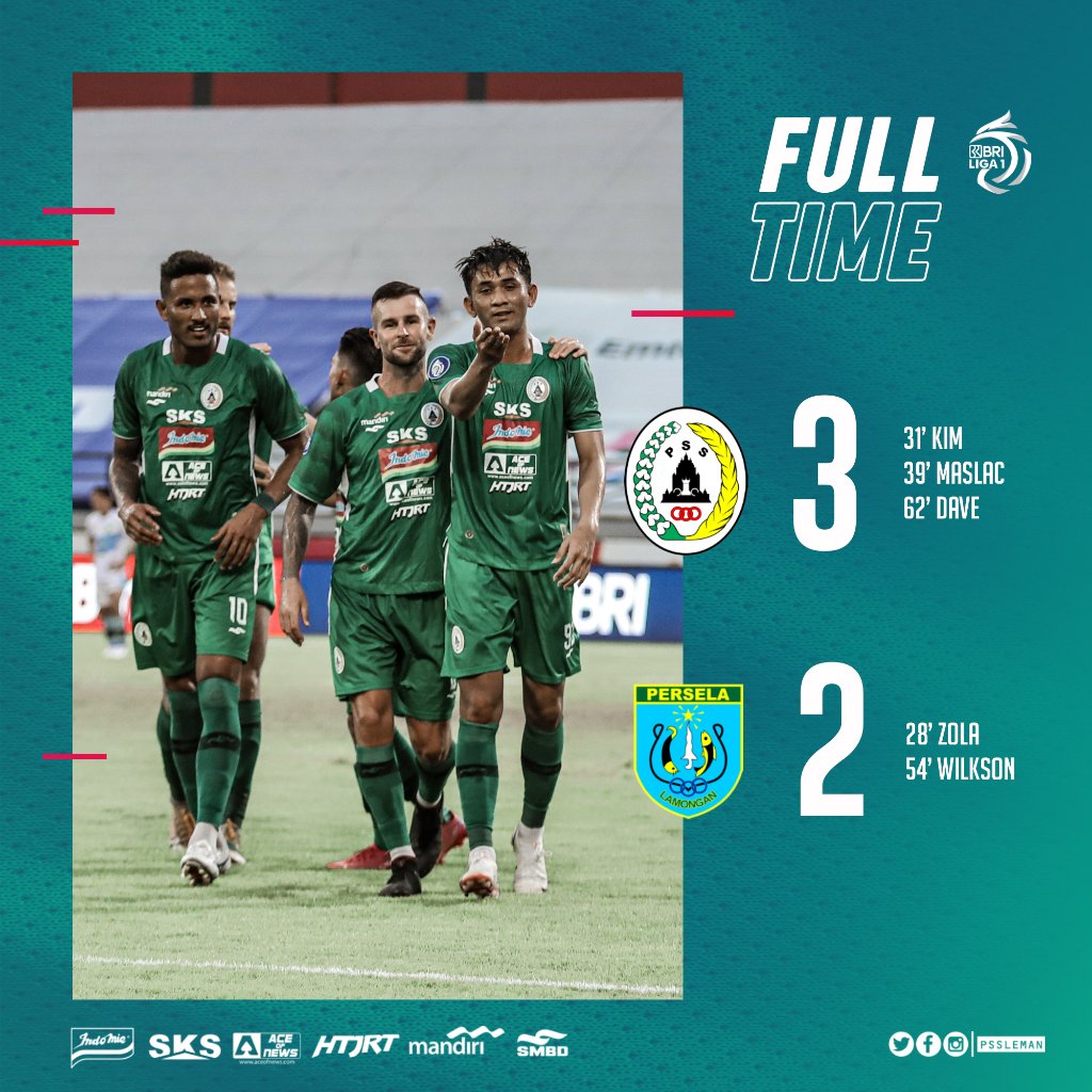PSSleman's tweet photo. FT: PSS Sleman 3-2 Persela

#PSS #COSE #BRILiga1 #PSSvsPersela #PSSday https://t.co/9BZBKVvC52