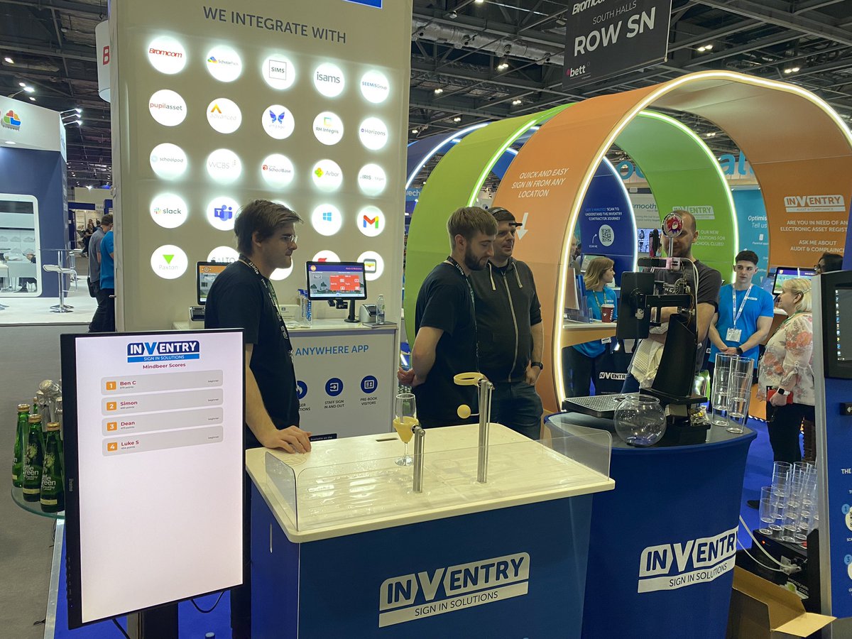 InVentryLtd's tweet photo. It’s day 2 of #BETT2022! Stop by and visit us at stand SN61 to see our latest features and integrations live in action! @Bett_show #EdTech https://t.co/AfvSQmCj7i