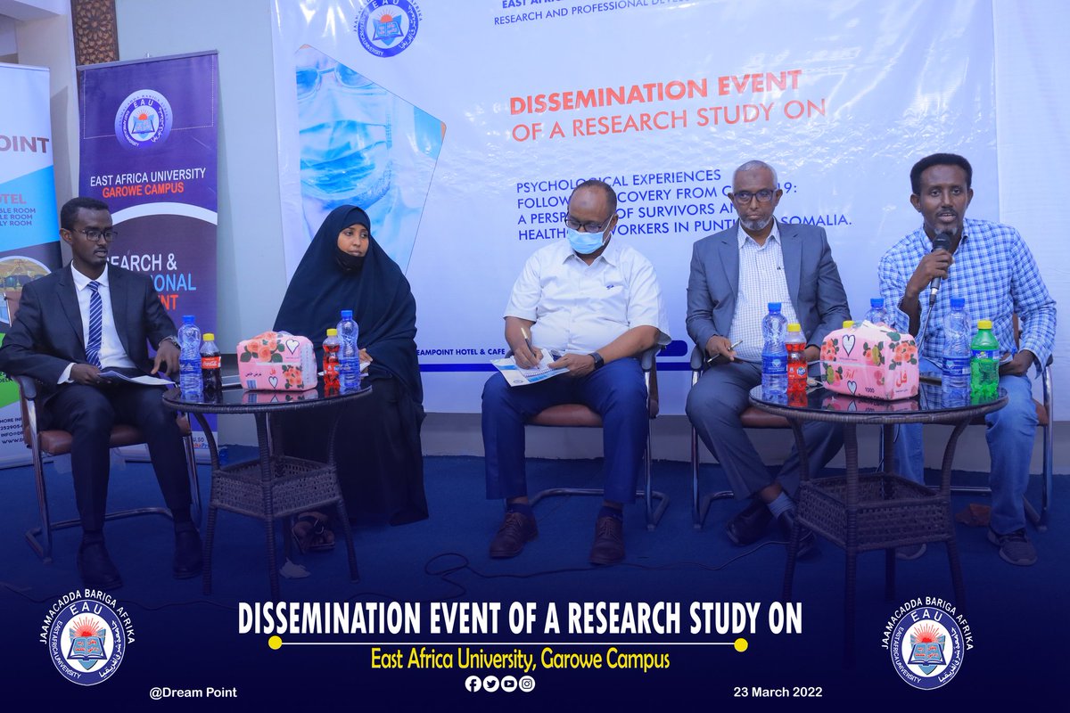 eaugrw's tweet photo. Our latest research report on the psychological experiences following recovery from COVID-19 in Puntland has been disseminated &amp; communicated yesterday.

It was a wonderful presentation followed by a fantastic conversation, in the presence of practitioners &amp; Minister of Health. https://t.co/RDWBqP4oal