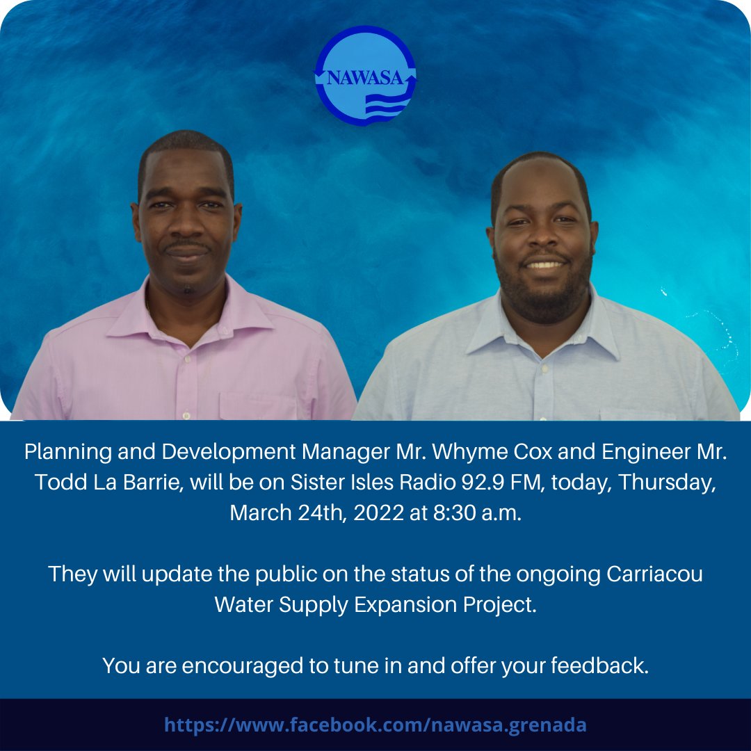 NAWASA Grenada on Twitter "NAWASA's Planning and Development Manager