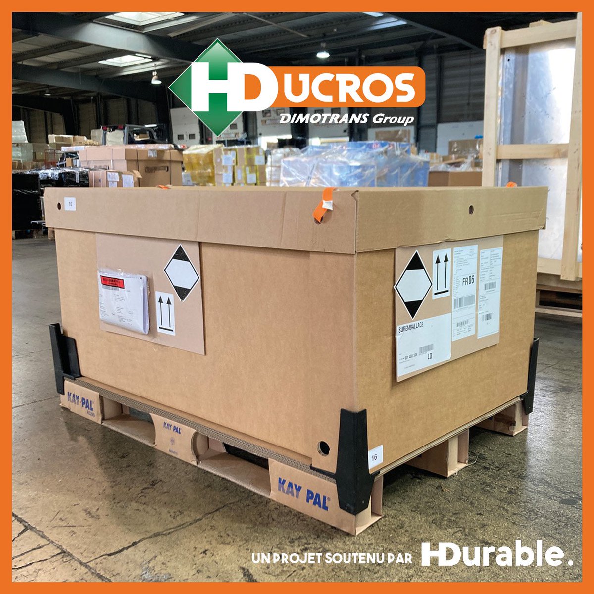 h_ducros's tweet photo. [#INNOVATION]

Nous avons élaboré, avec nos clients, un emballage en #carton de type palette 💪🏼

Une solution : 

▫️ Plus économique (palette 3 à 5 fois plus légère).
▫️Moins dangereuse (plus de clou ni d'échardes).
▫️Plus écologique (100% recyclable). https://t.co/703TVNV026