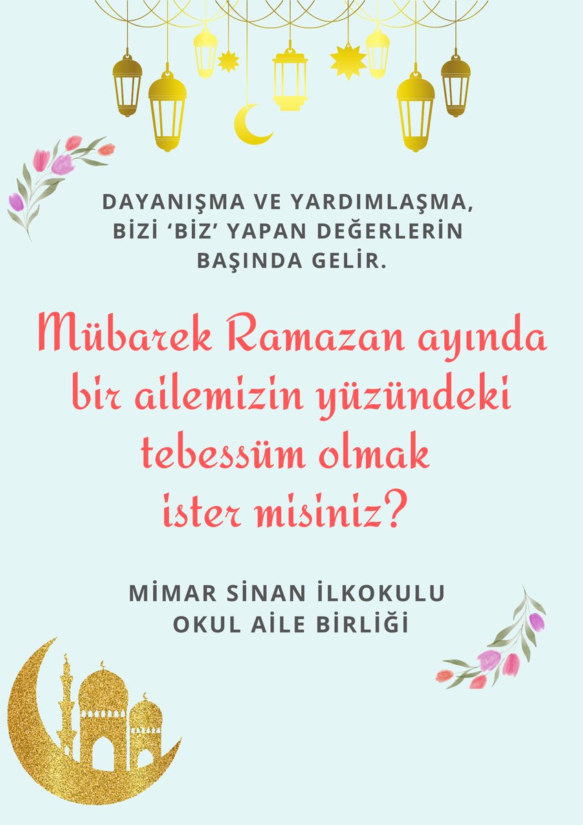 AtakumMimar's tweet photo. Okul Aile Birliğimiz ile başlatmış olduğumuz yardım kampanyamıza katkıda bulunmak ister misiniz? Okulumuza ulaştıracağınız, ramazan kolisine eklenebilecek herhangi bir gıda ürünü ile ihtiyaç sahibi bir ailemize destek olabilirsiniz.
@samsunmem 
@MemAtakum 
@irfanyetik55 https://t.co/1uVP5ubCxa