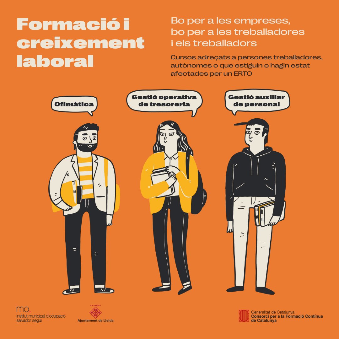 imolleida's tweet image. CONFORCAT
Programes mixtos d’orientació i formació.

Més informació: imolleida.com/conforcat/

#CONFORCAT #IMO #IMOLleida #formació #ERTO #autonoms #ocupacio #cursos #empreses #treballadors #treballadores #ods4