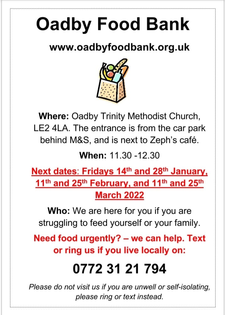 foodbankvol's tweet photo. We are open this Friday.
@oadbystakeholde @homelessleics @LeicsCares @Ctaylor25313534 @AlamCllr https://t.co/wy3g9SjttW