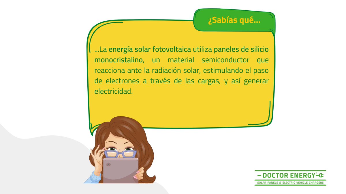 DoctorEnergy1's tweet photo. 👉🏼¿Cómo pensabas que se generaba la electricidad en los #paneles?
#curiosidadsolar #energiasolar #doctorenergy #wednesdaythought https://t.co/Rjtcb4nlBr