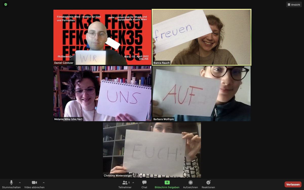 In einer Woche geht es los! Wir als Orga-Team (<a href="/b_wlfrm/">Barbara Wolfram</a> @bianca_jasminar <a href="/mikalanie/">Melanie Mika</a> Christina Wintersteiger + Daniel Gönitzer) freuen uns schon total auf den Austausch mit euch auf dem #ffk35 ab dem 31.03.22!