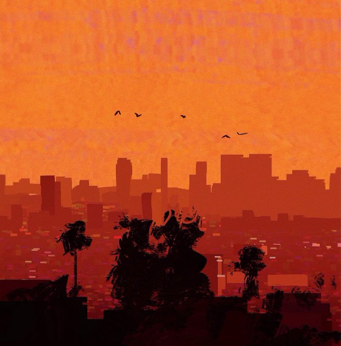 「bird orange sky」 illustration images(Latest)