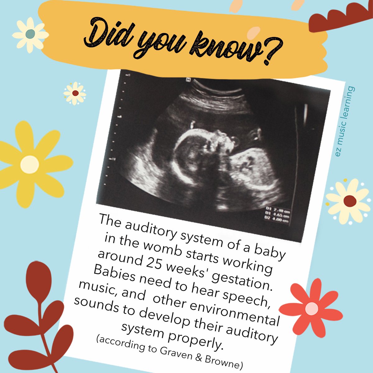 ezmusiclearning's tweet photo. Did you know? 🎵 

#ezmusiclearning #earlychildhoodmusic #musicandmovement #musicdevelopment #infantdevelopment #milestones #babydevelopment #babymilestones https://t.co/OiSXtmTX9b