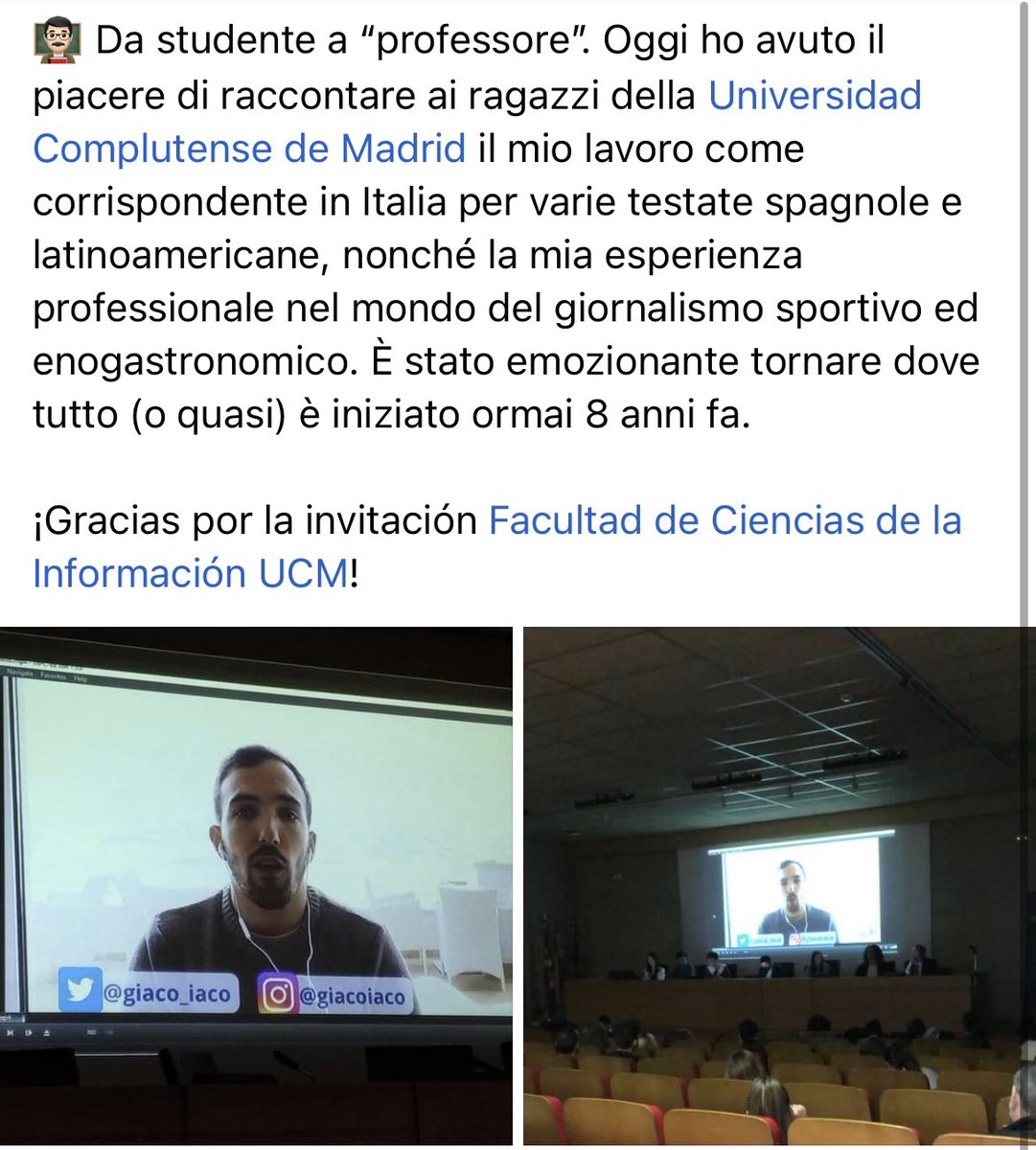 giaco_iaco's tweet photo. 🇮🇹🇪🇸 Gracias @unicomplutense, @UCMccinf y @ArturoGomezQuij 🙏🏻
#GeneraciónNewPaper #NewPaper25 https://t.co/eNHa6AAPcR