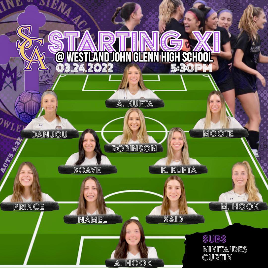 SCAstars's tweet photo. New era for the St. Catherine Soccer team. New coach #AaronRoy makes his debut, as soccer travels to take on @johnglennsports in their season opener! Go STARS! @MISoccerCentral @MichHSSoccer @MIPrepZone @StudentAthlete @SCAwixom https://t.co/084zS9xafN