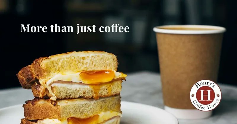 HenrysCoffee's tweet photo. At Henry's Coffee House, we ave so much more for you to enjoy than just our coffee's ☕️ 

We have a range of tasty treats from our pizza pockets to our panninis, and of course you can't forget about our wide range of freshly baked goodies! 🍕🥞 🍰 https://t.co/sz2Ip0p0YN