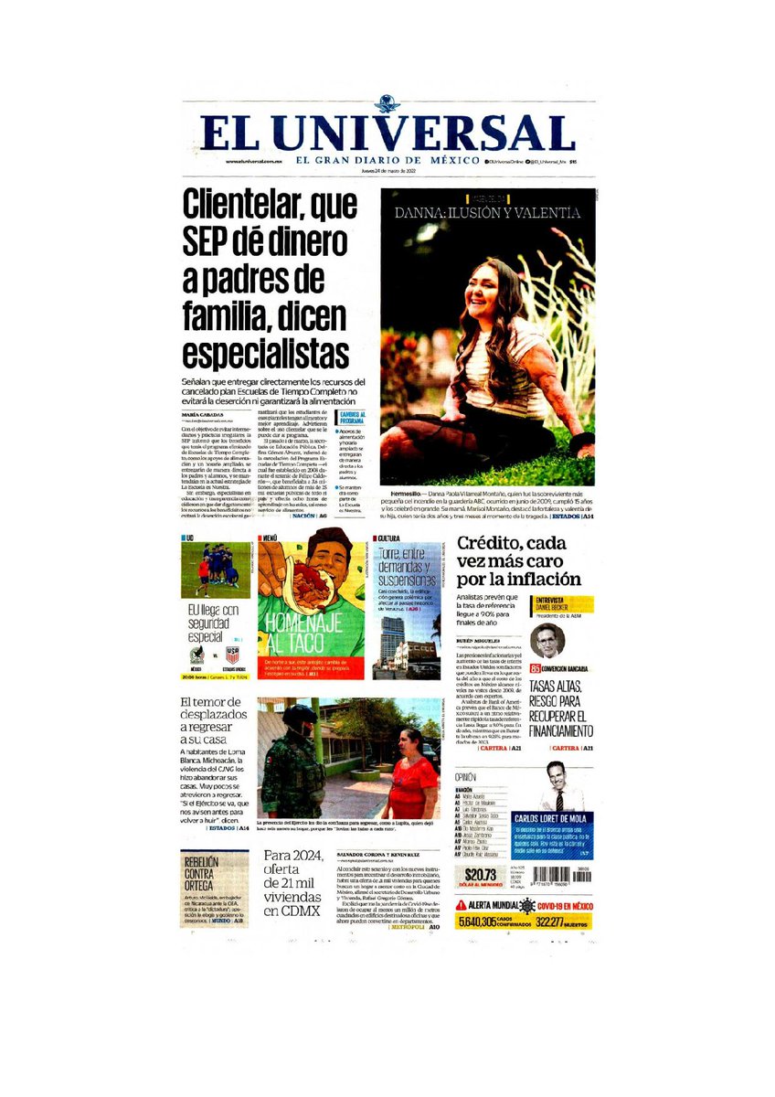 LuisCardenasMx's tweet photo. #PrimerasPlanas 🗞️ 24 de marzo de 2022 #LaPrimeradeMVS (1) https://t.co/7gkhc0A0tv