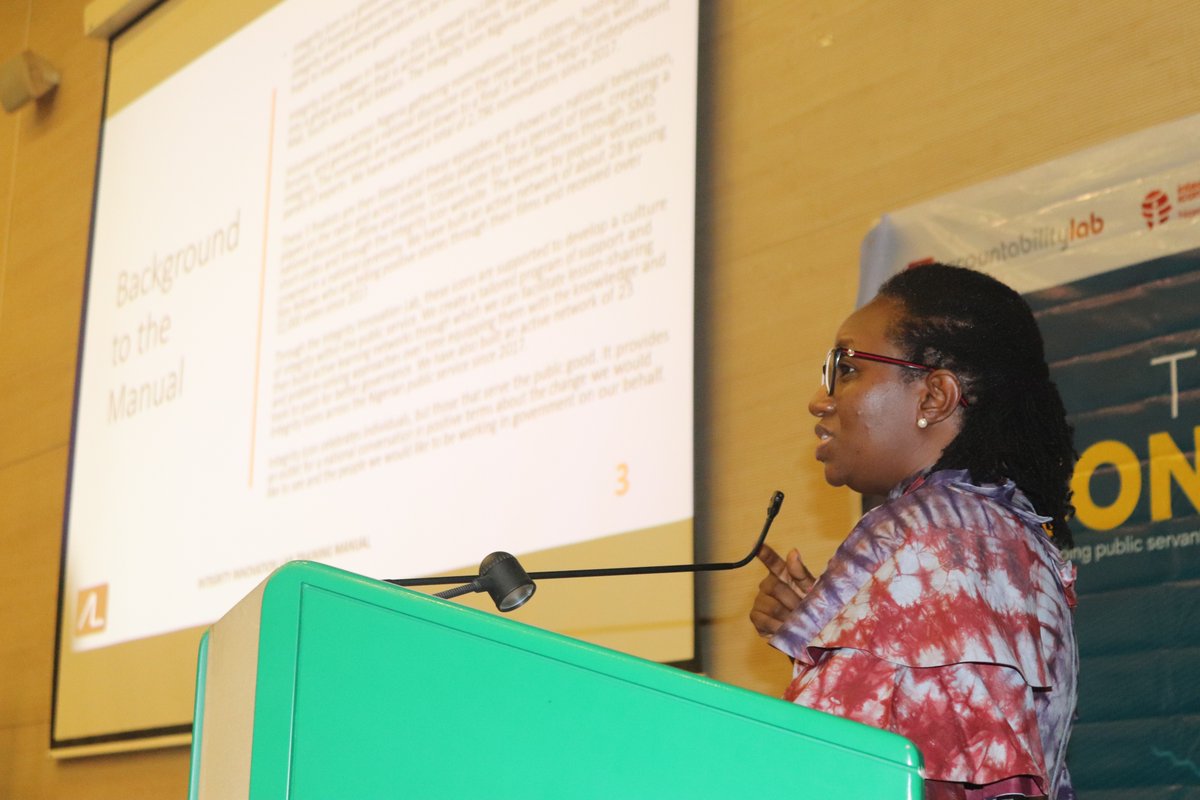 accountlabng's tweet photo. Interactive sessions at #TheIntegrityConference commenced with a presentation on Barriers, Opportunities and Motivation for Integrity and Accountability in public service by Catherine Angai. We discussed the COM-B model to identify the capability, opportunity and motivation... https://t.co/jetACRMJML