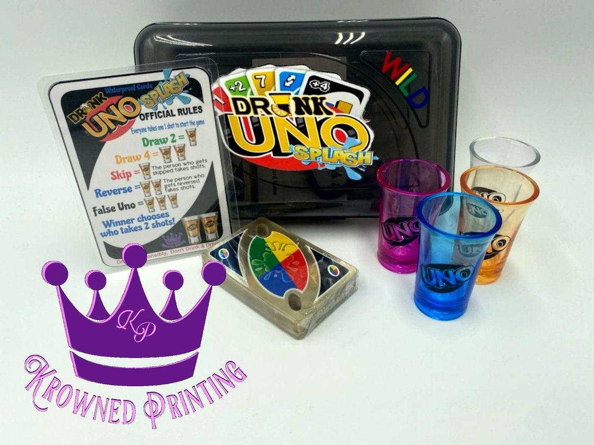 LadyJsVoice's tweet photo. Check out America's oldest game but with a twist! Available to order from my #etsy shop or in #KrownedPrinting store. &amp; it's all Waterproof!

#DrunkUno #DrinkingGame #AdultCardGame #Game #UnoSplash #Drinking #UNO #CardGame #AdultFun #Cards https://t.co/uuax7f3Qub https://t.co/Mqi41CVqk9