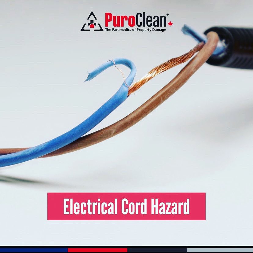 PuroClean_TC's tweet photo. Frayed electrical cords pose an increased risk for shock and electrocution. To avoid a mishap, remove and replace old wires immediately. Keep children and pets away from electrical cables.
#safetytip #safehome #electricution #reducerisk https://t.co/H6Au77oO24
