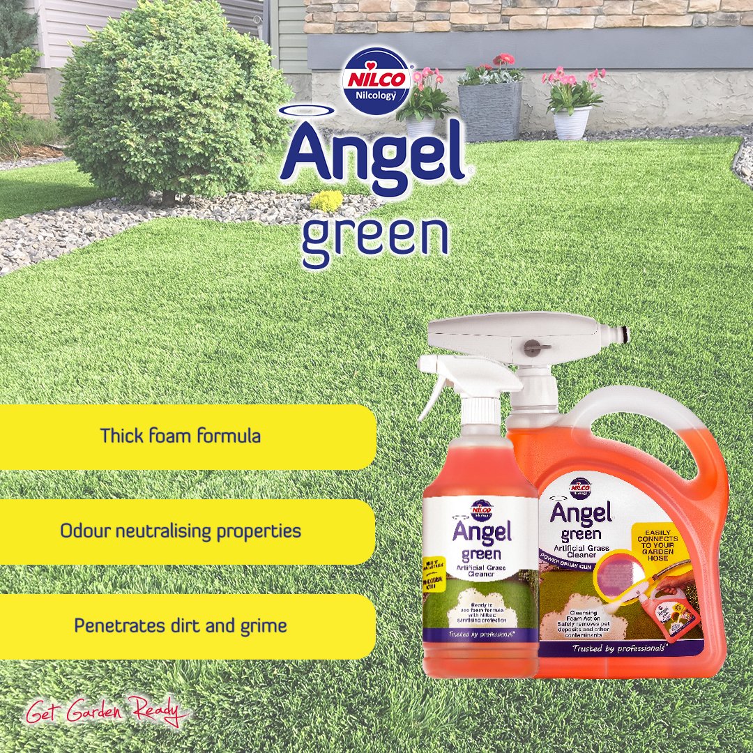 The grass is ALWAYS greener with Nilco Angel Green 🌳💚
Nilco Angel Green Artificial Grass Cleaner keeps your garden looking and smelling fresh✨🏡

Get yours today directly from our website ➡ bit.ly/3CYhO6M

#nilcouk #Garden #gardening #cleaning #artificialgrass