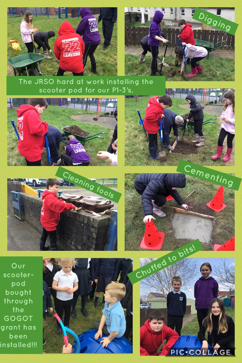 SpringsidePS's tweet photo. Our JRSO are working so hard to promote active travel in our wee school. Securing the funding from the ‘Go On Get Out There’ grant has allowed us to purchase a scooter- pod 🙌🏼@roadsafetyNAC @JRSO @EcoSchoolsScot https://t.co/nogBNAXYTV