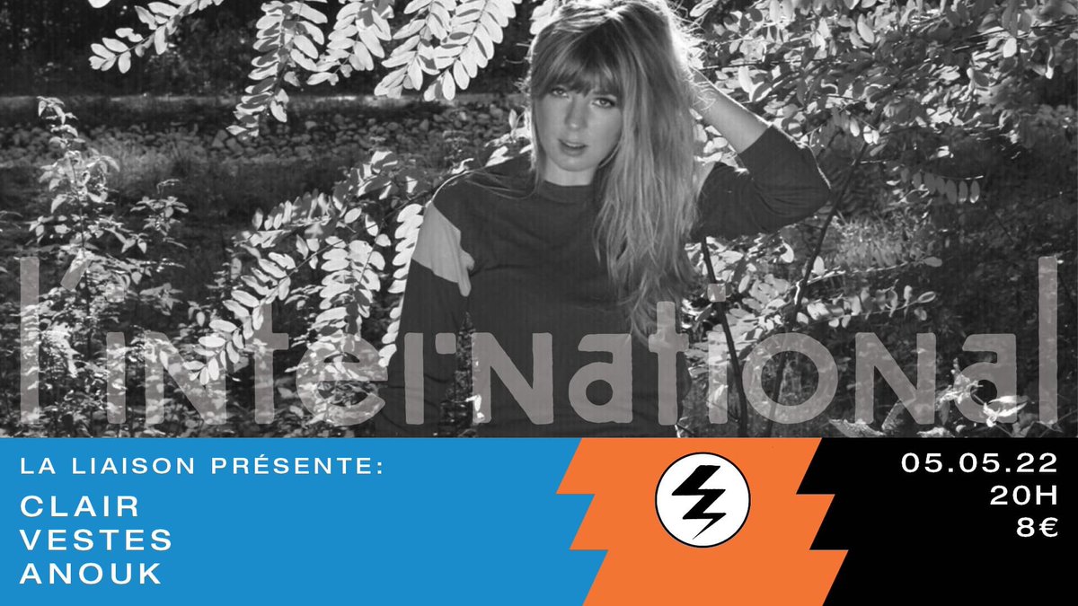 LaLiaisonAsso's tweet photo. Nouvelle soirée #concerts pour La Liaison le 05/05 à #paris à @inter_oberkampf avec Clair (première signature sur le label de Philippe Katerine), Vestes et Anouk !

https://t.co/EucVEelJFu https://t.co/4dwRPi2N5f