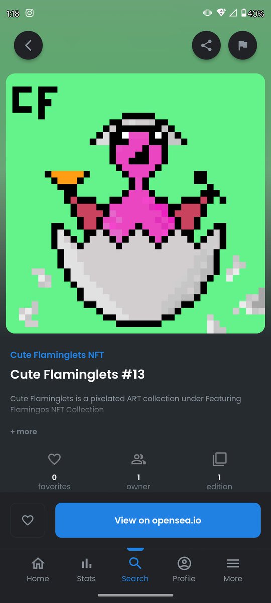 Ftr_Flamingos's tweet photo. Featuring Flamingos #NFTGiveaway !
cF NFT #13, Minting price 32 Matic

To participate-
1) Follow @Ftr_Flamingos and @maru230815 .
2) RT
3) join the Discord-https://t.co/e1tAxdJyxD

#PolygonNFT #NFTGiveaways #NFTProjects #nftart #OpenSeaNFT #NFTCommmunity #cryptocurrency https://t.co/bBqYn242HL