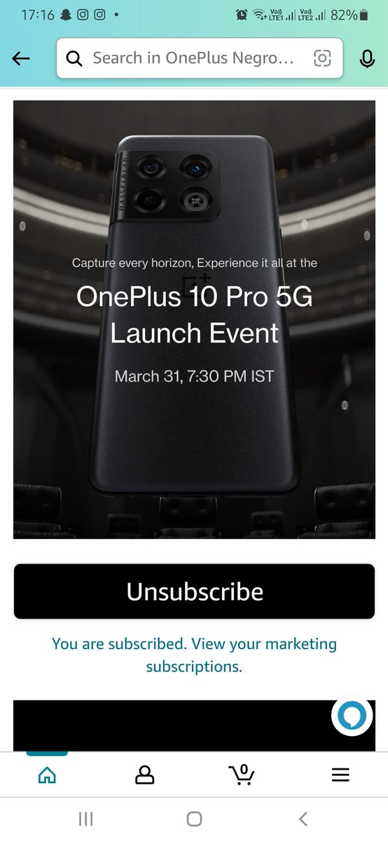 kushig908's tweet photo. @amazonIN Subscribed to #Oneplus10Pro launch.
Now I'm super excited for #Oneplus10Pro 
@amazonIN @OnePlus_IN
#OnePlus10Pro5G https://t.co/bdX1B6Xbmh