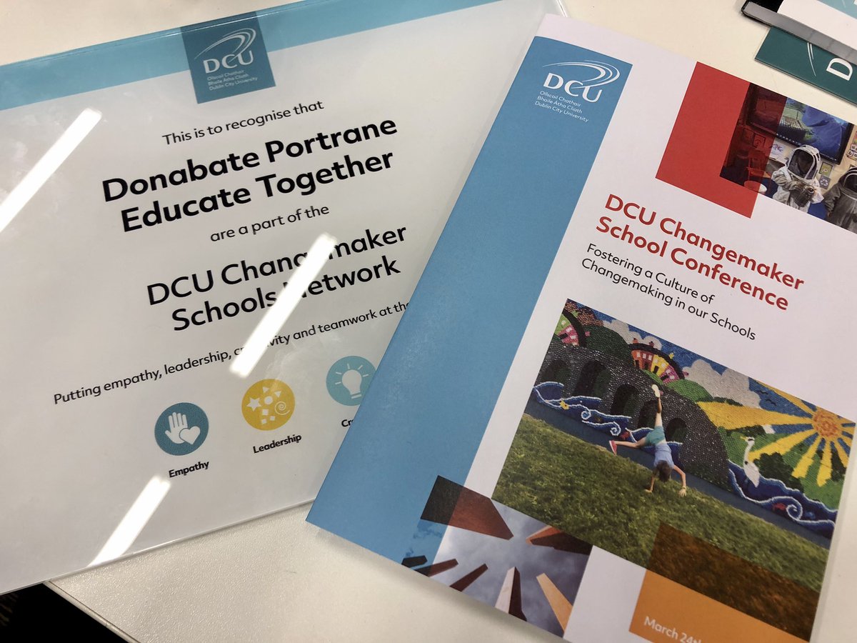 dpetns's tweet photo. Inspiring and insightful morning at the @DCUCMS Changemaker Conference. We are delighted to be recognised as a Changemaker school once again. #DCUChangemaker #Changemaker #DPETNSchangemaker https://t.co/Jm5agr5ECJ