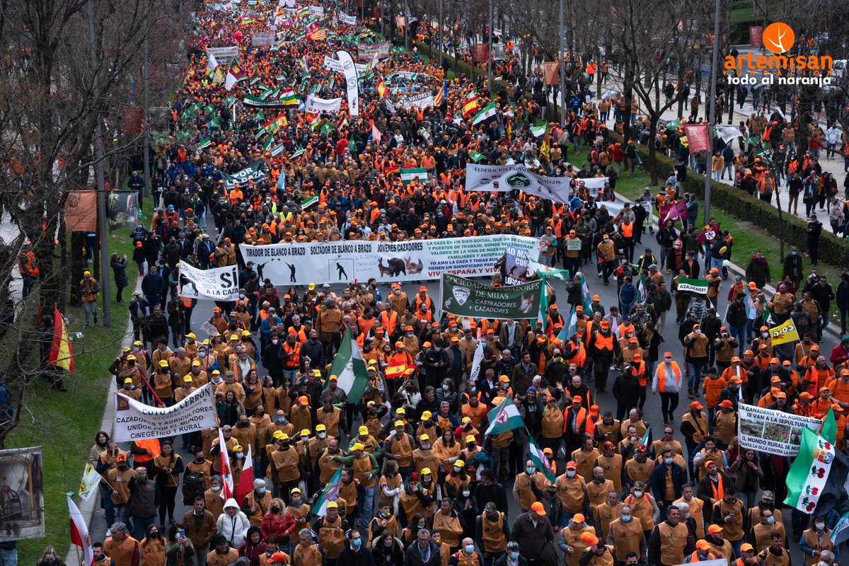 f_artemisan's tweet photo. 🧡 Es difícil elegir imágenes que resuman lo que vivimos el pasado domingo en Madrid. Aquí traemos algunas, aunque podríamos poner miles, porque el #20M la caza hizo historia. ¡Orgullosos! #NaranjaEsCaza 👇 https://t.co/ocOIIW3uu5
