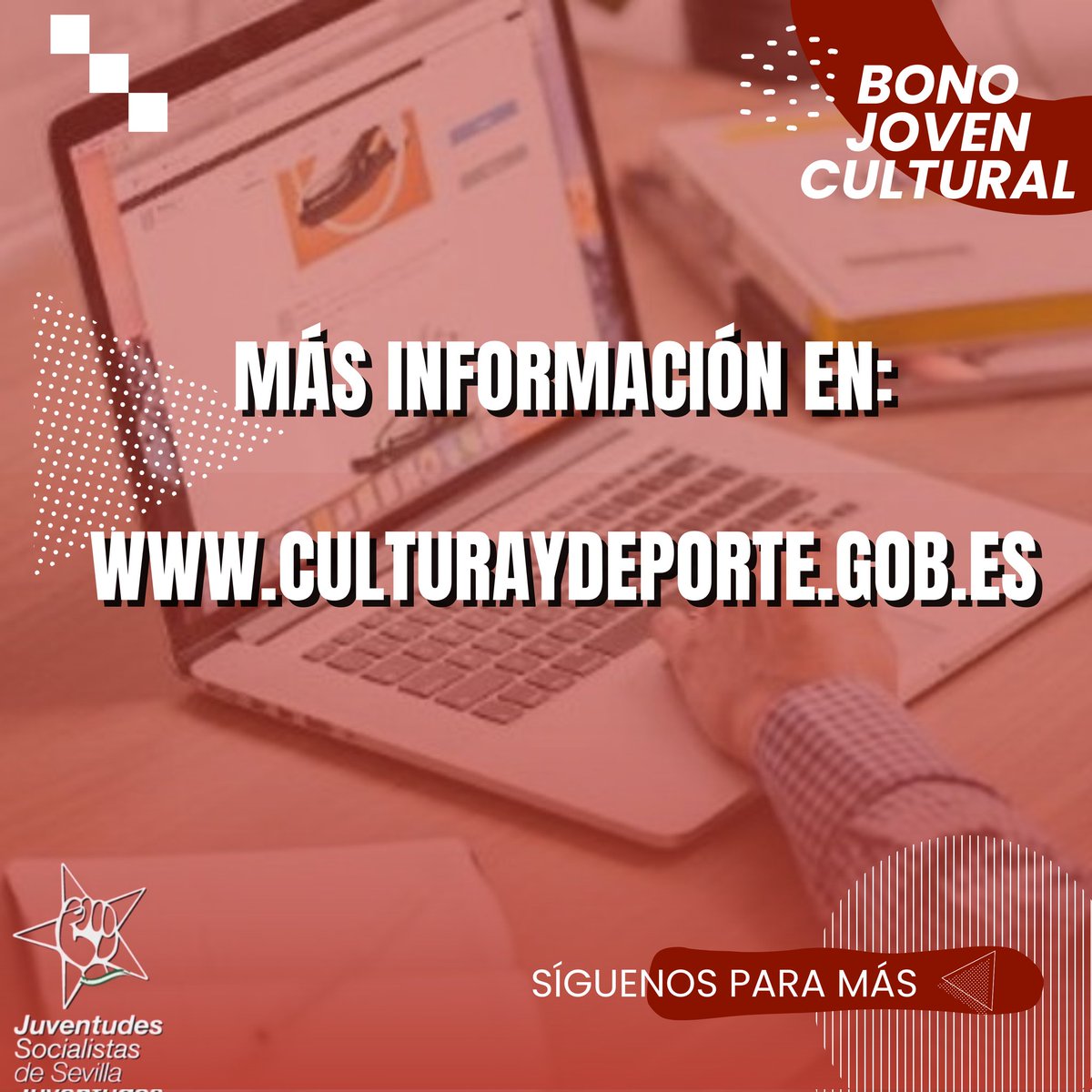 🔴🗣JUVENTUD Y CULTURA,LAS PRIORIDADES DEL GOBIERNO DE <a href="/sanchezcastejon/">Pedro Sánchez</a>

👉🏼La cultura nos hace libres,por eso el Gobierno de España pone en marcha el Bono Joven Cultural.
✅400€ por cada joven para invertir en la sociedad del futuro.
INFÓRMATE AQUÍ! #Cumplimos #BonoJovenCultural