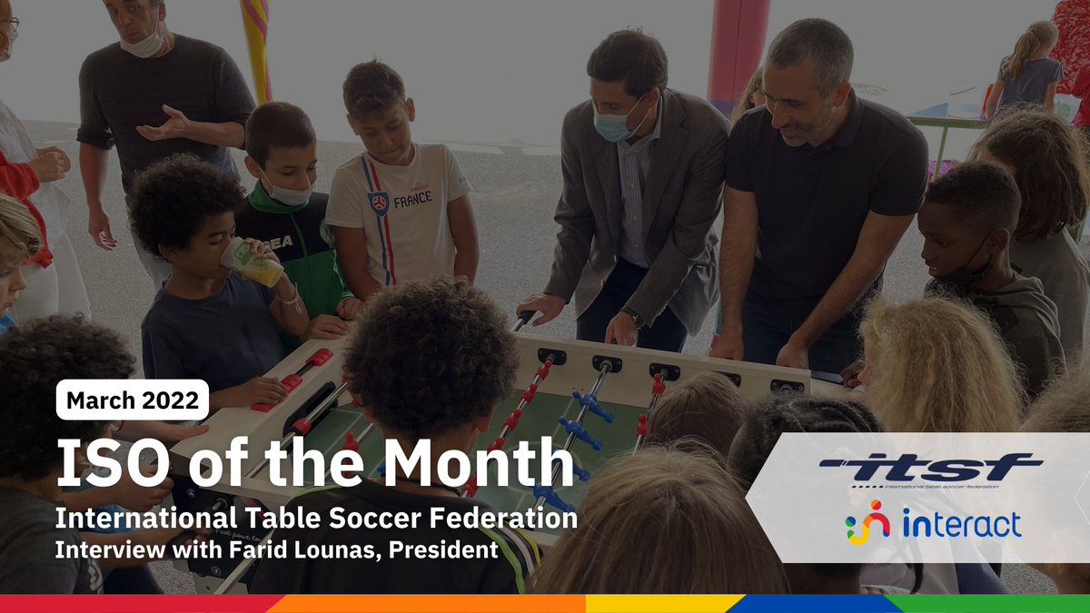 TafisaOffice's tweet photo. Learn more about the work of International Table Soccer Federation in March's INTERACT ISO of the Month interview, featuring ITSF President Farid Lounas. #INTERACTwithus
https://t.co/emvABOtqDz https://t.co/9goxYpz528