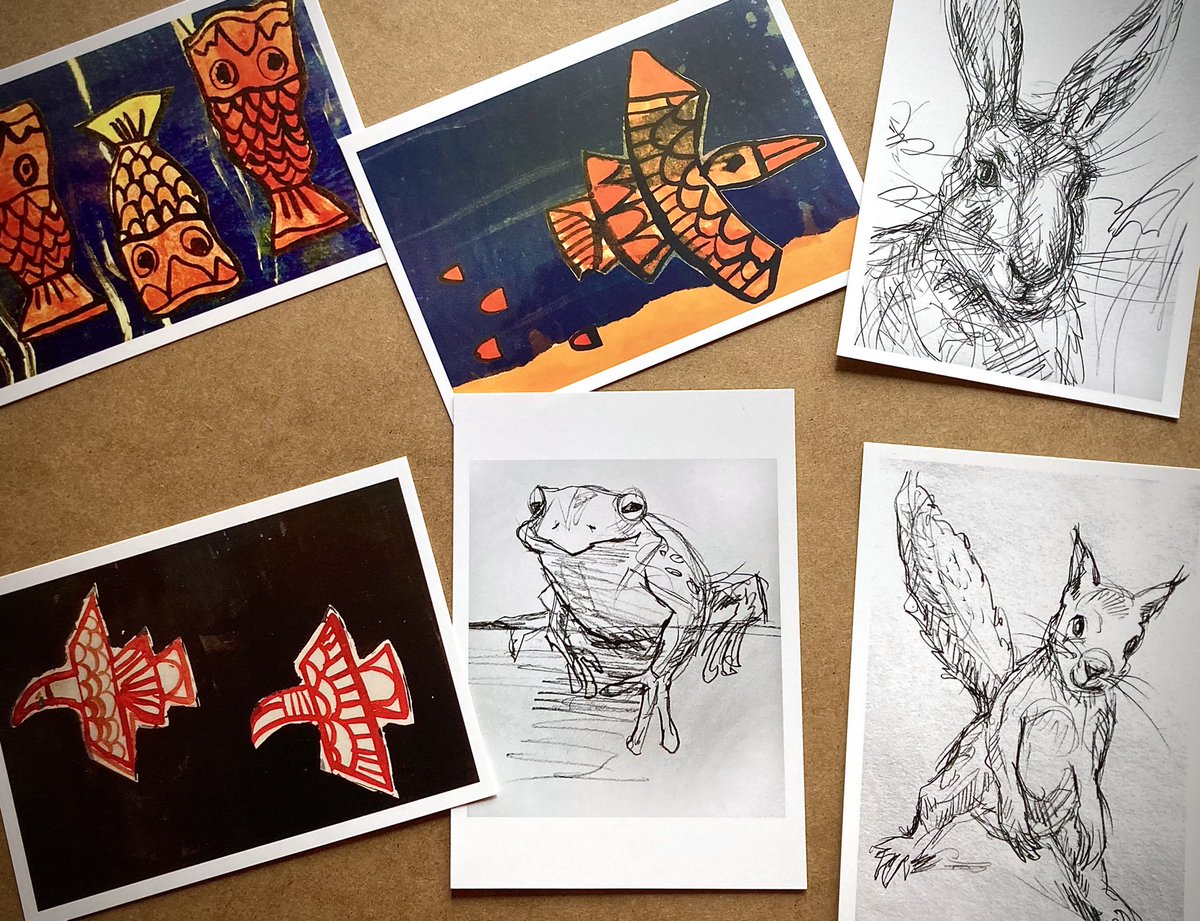 Animal postcards!💌#comingsoon #chineseillustrations #cranebirds #fishes #animalillustrations #hare #squirrel #frog #ArtistOnTwitter