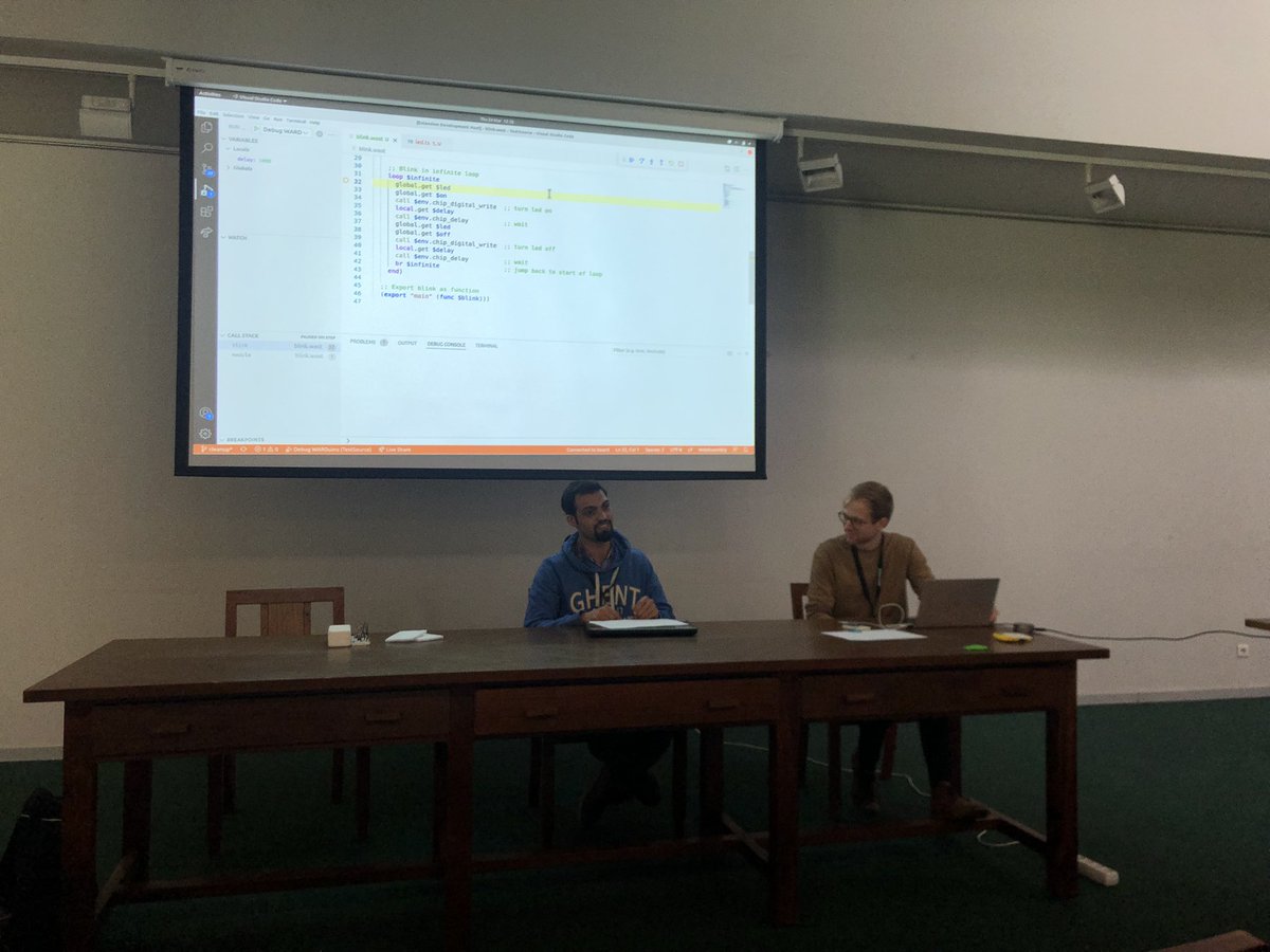 elisagboix's tweet photo. Enjoying my first research theatre piece @programmingconf by TOPL ugent group on WARDuino https://t.co/NuqdVtjy0j