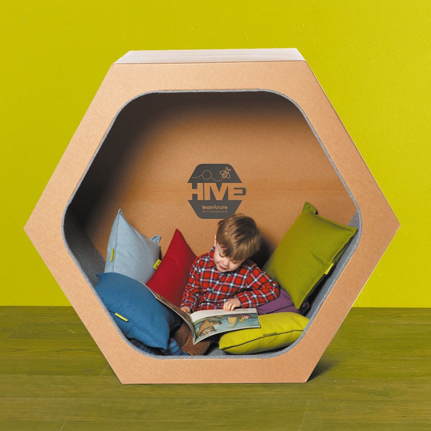 Hive is a joyful, playful learning honeycomb that learners can build themselves with glue, clamps and some very big rubber bands… Find out more @bett_show. Find us on stand SE40.

#Bett2022 #learningenvironment #learningspaces #schoolinteriors #schooldesign #classroomdesign