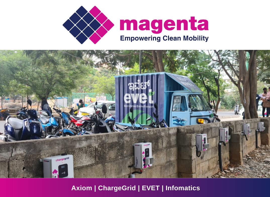 maxsonlewis's tweet image. Our 4 brands &amp;amp; business lines working in tango at one of our EV charging hubs!

#axiom EV chargers; activated on our #chargegrid network; serving our #EVET mobility platform; knitted together by our #Infomatics tech layer working in the background.

#magenta #ElectricVehicles