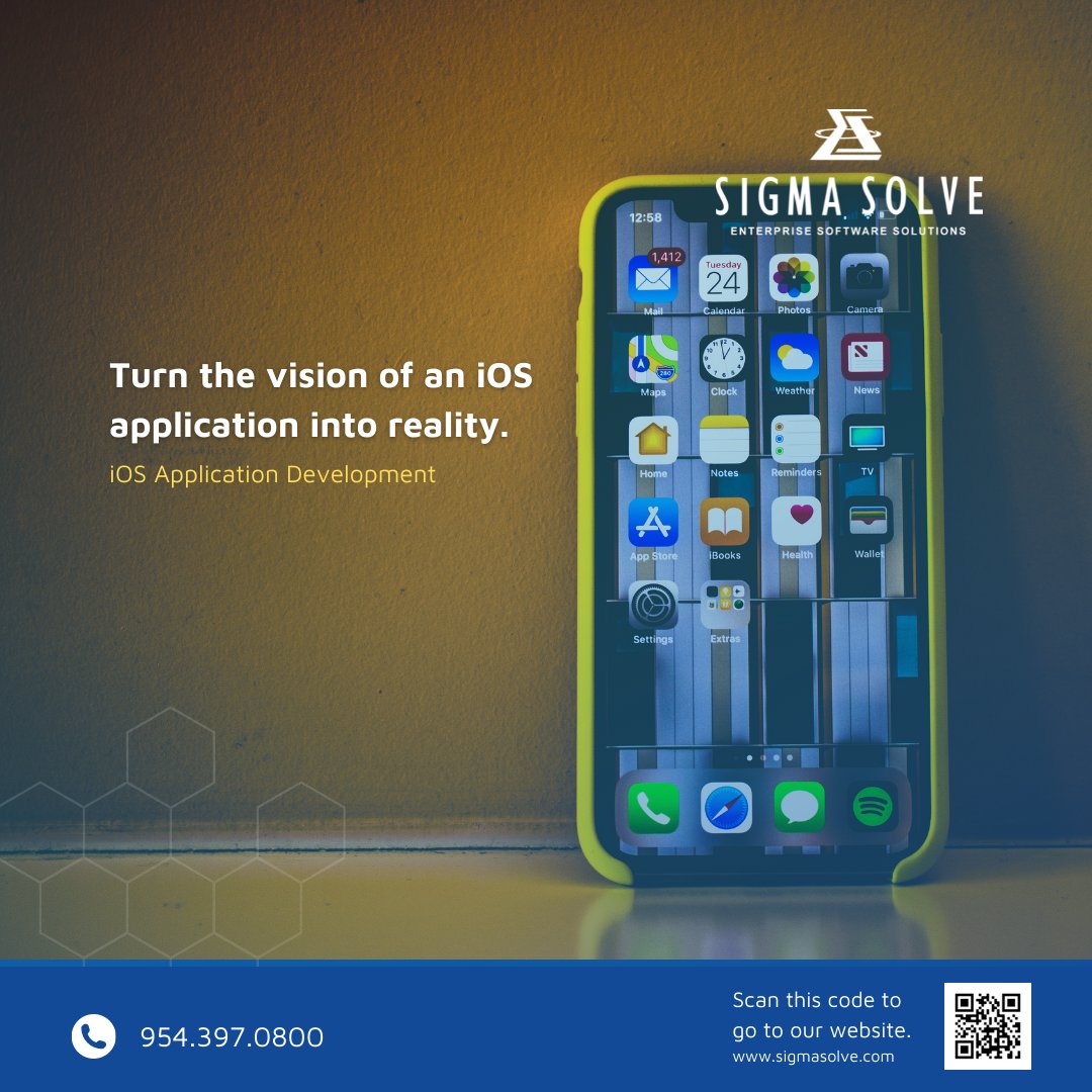 SigmaSolve's tweet photo. Our iOS app development services turn an iOS application's vision into a reality by creating an interface that is simple to use, interactive, and intuitive. Discuss your iOS app idea with SigmaSolve, & we will provide expert help https://t.co/YGk87ekrPV
#mobileappuser #iOSappdev https://t.co/gBDXlTX7TC