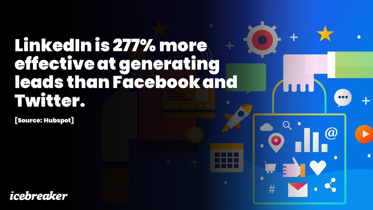 IcebreakerBD's tweet photo. Pretty impressive stat for generating leads. Is your company doing this?

#LinkedIn #LeadGeneration #SocialSelling https://t.co/aA3AzFBJaW