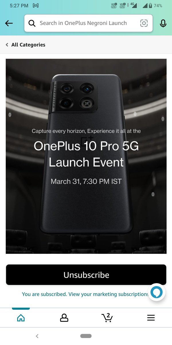 Milan98745883's tweet photo. @amazonIN Subscribed 🤞🏻 #OnePlus10Pro5G @amazonIN @OnePlus_IN https://t.co/6UUsF65DHY