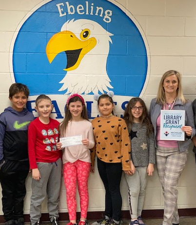 EbelingElem's tweet photo. "Thank you!" to MSGCU for the $750 donation to purchase new books for our library! We are thankful😊 https://t.co/eIiBNUNlAH