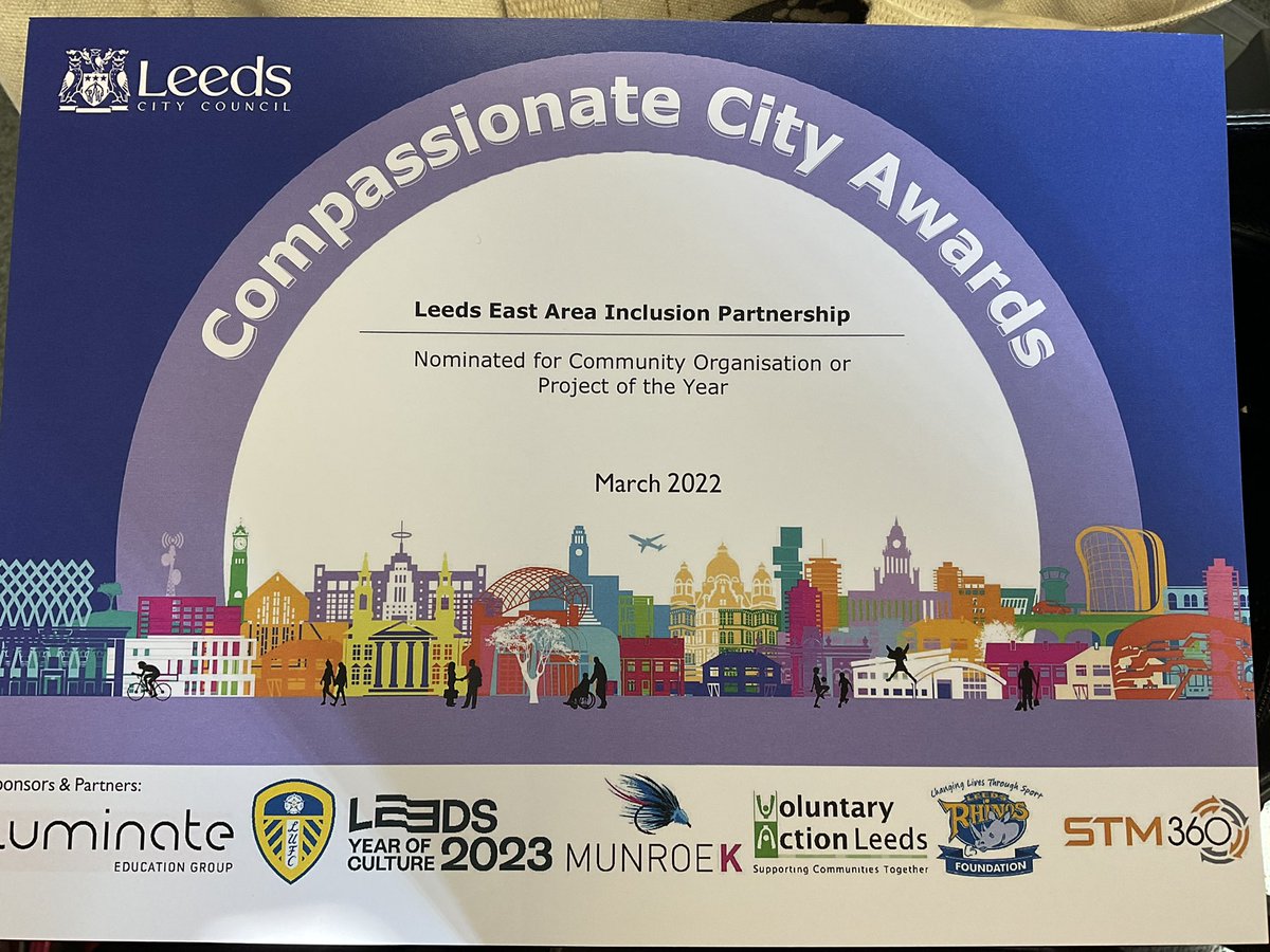 Really overwhelmed that we have received this amazing certificate today,  so proud to be part of this amazing team of passionate and dedicated professionals #EAIPLeeds #Inclusion #SEND #Teaching #Compassionatecityawards22