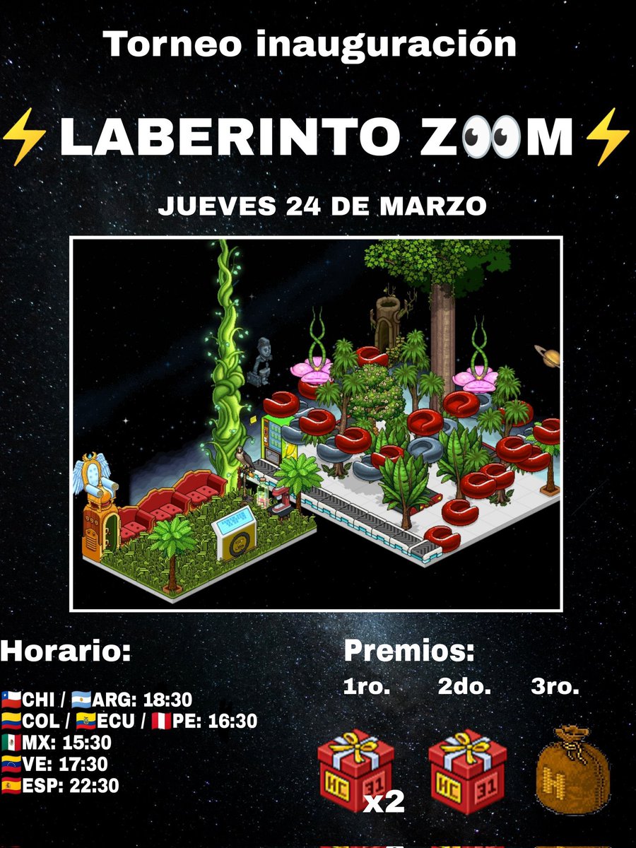 ArnauHBES's tweet photo. Perdonar, el letrero anterior tenía mal las horas de latam! Aquí os dejo el actualizado! 😘 Nos vemos hoy!! #LabOld #LabClassic #habbo #insuguracion #LaberintoZoom https://t.co/oKn4SSfhgE