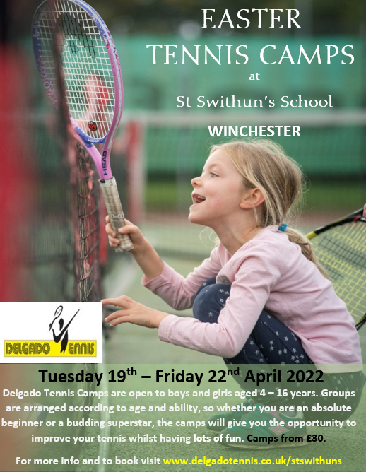 Delgado Tennis easter camps and all our 2022 camps at St Swithun's School can now be booked online on delgadotennis.co.uk/stswithuns